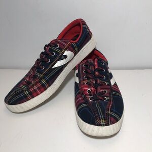 Tretorn Women’s Nylite Plaid Casual Sneaker Shoes Sz 8 Multicolors